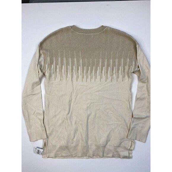 ‎Alfani Sweater Top Large Ivory Metallic-Sparkle - Picture 3 of 6
